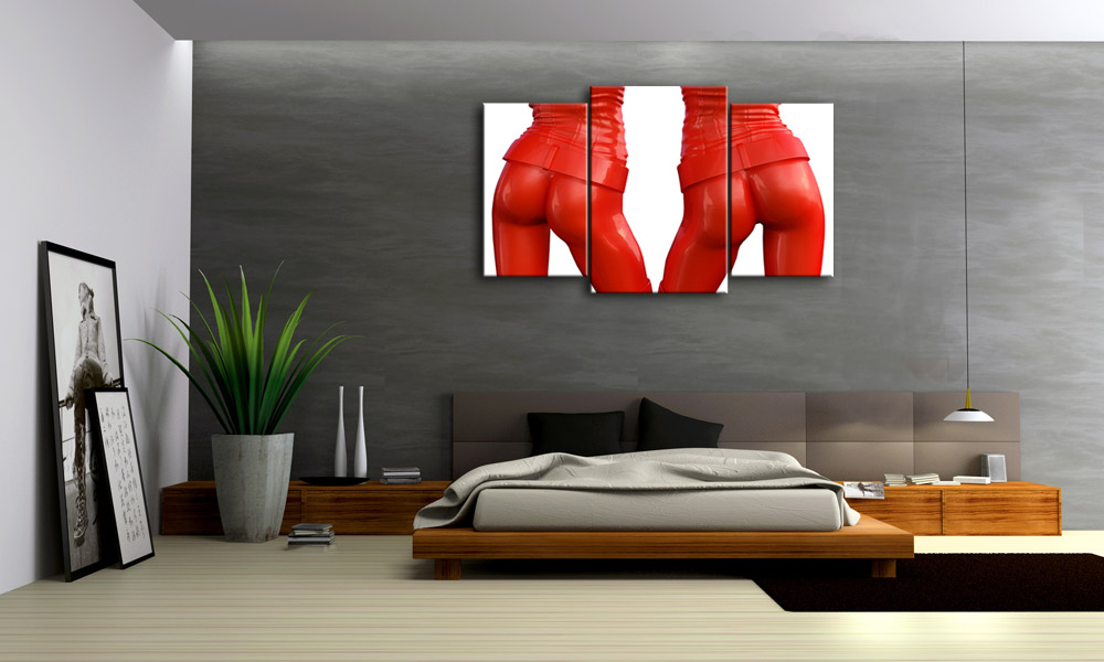 Red Latex Leinwand 3 Bilder Erotik Girls M30338 Wandbild GÜnstig Auf Keilrahmen Ebay 